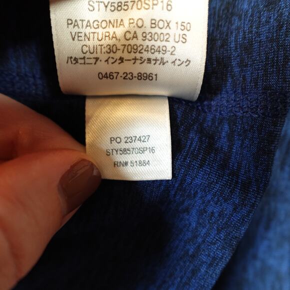 Patagonia Skirt Womens Large Seabrook Mini A-Line Blue Knit Hiking Athleisure - Picture 8 of 9